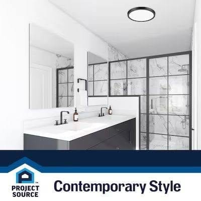 Edge Light 13-in Black Indoor, Outdoor 1 -Light LED Tunable White Flush Mount Light with Plastic – photo 3