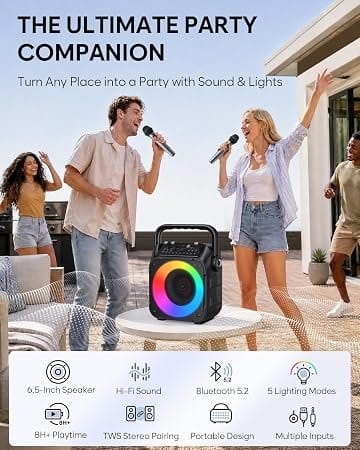 CYY Karaoke Machine Portable Bluetooth Speaker – New – photo 2