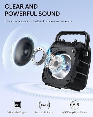CYY Karaoke Machine Portable Bluetooth Speaker – New – photo 3