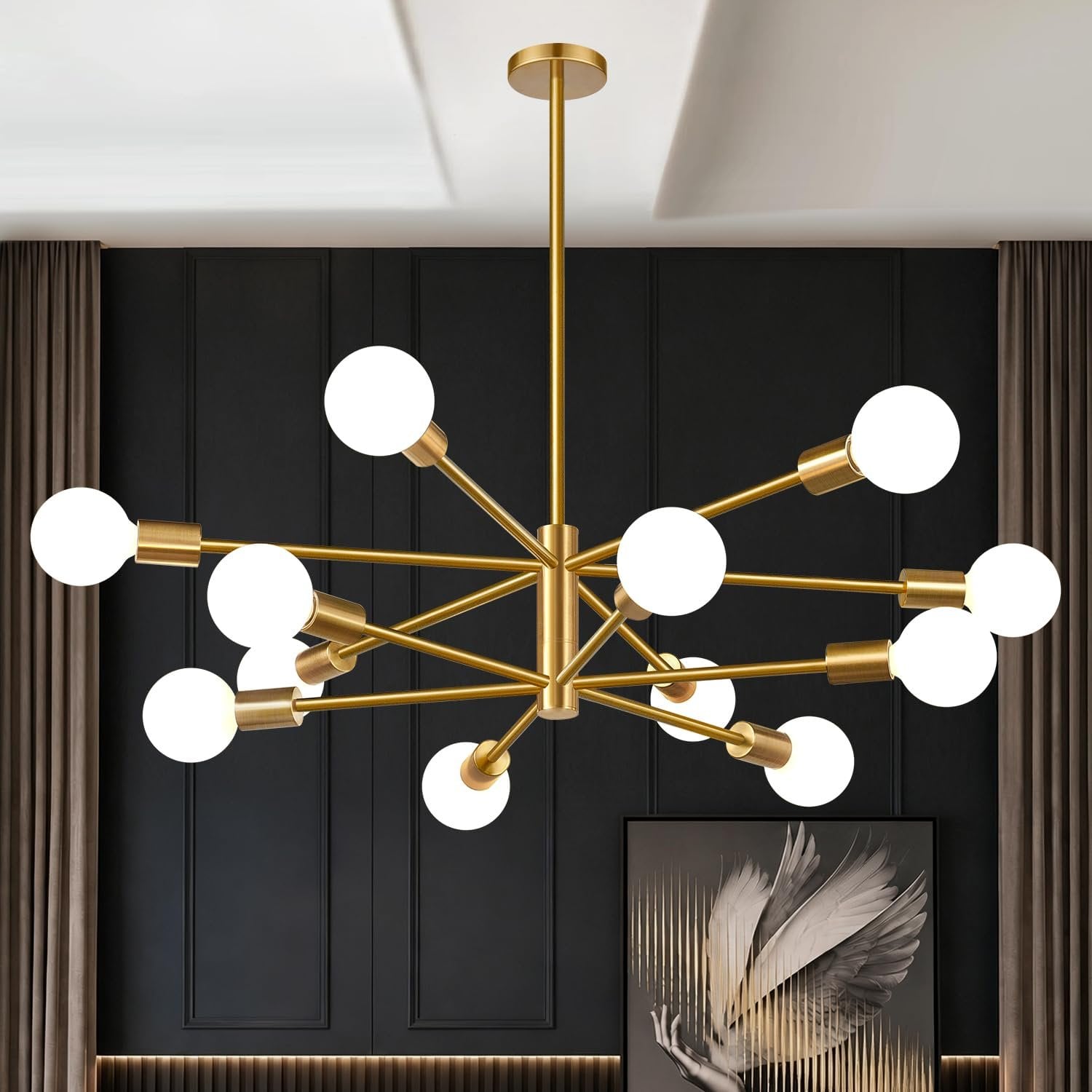 Sputnik Chandelier 12-Light Dining Room Modern Chandeliers – New