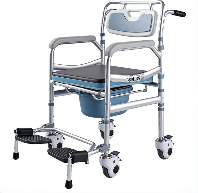 Rolling Shower and Bedside Chair aka Transporting Chair– New