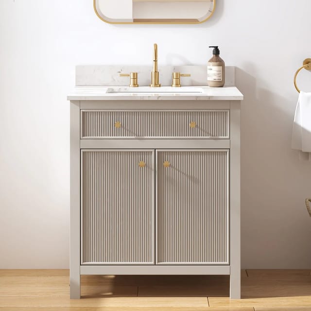 allen + roth Sandbanks Flaxen Bathroom Vanity