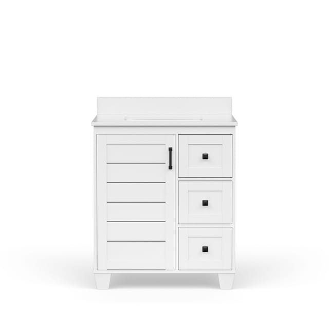 30" White Undermount Single Sink Vanity – New – photo 7
