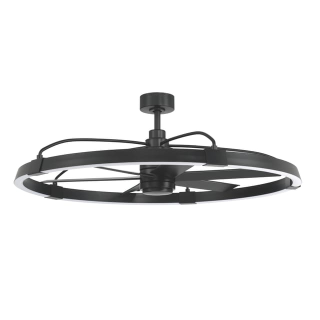 46" Easy2Hang Matte Black LED Covered Outdoor Ceiling Fan – New – photo 2
