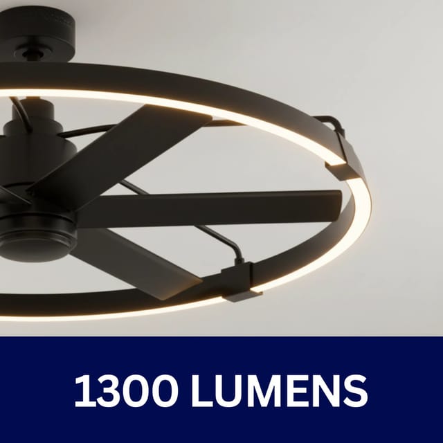46" Easy2Hang Matte Black LED Covered Outdoor Ceiling Fan – New – photo 5