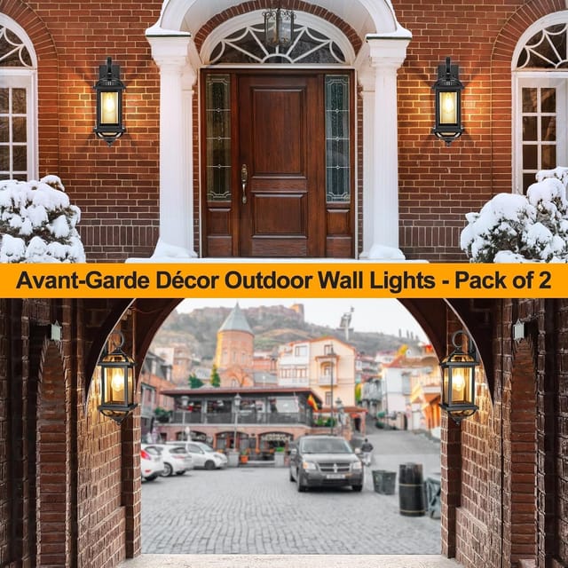 18" Enclosed Outdoor Wall Lanterns (2-Pack) – New – photo 4