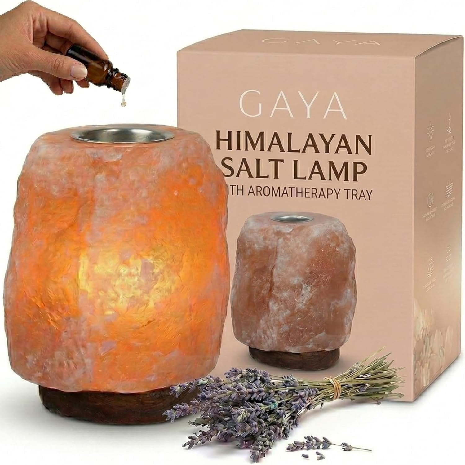 Himalayan Salt Lamp with Aroma Tray and Dimmer – New