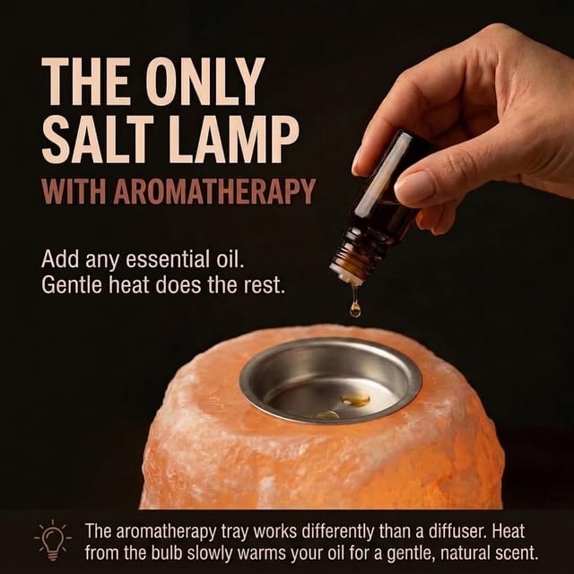 Himalayan Salt Lamp with Aroma Tray and Dimmer – New – photo 2