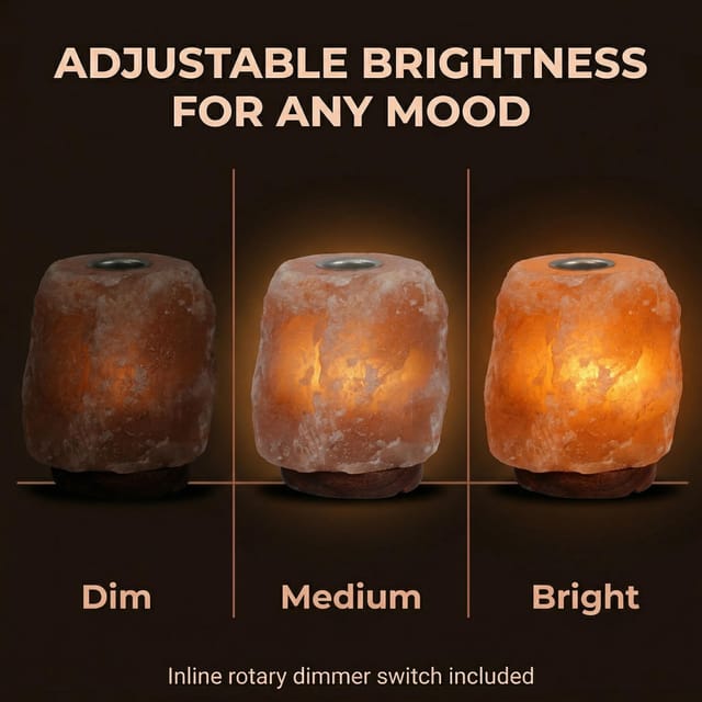 Himalayan Salt Lamp with Aroma Tray and Dimmer – New – photo 7