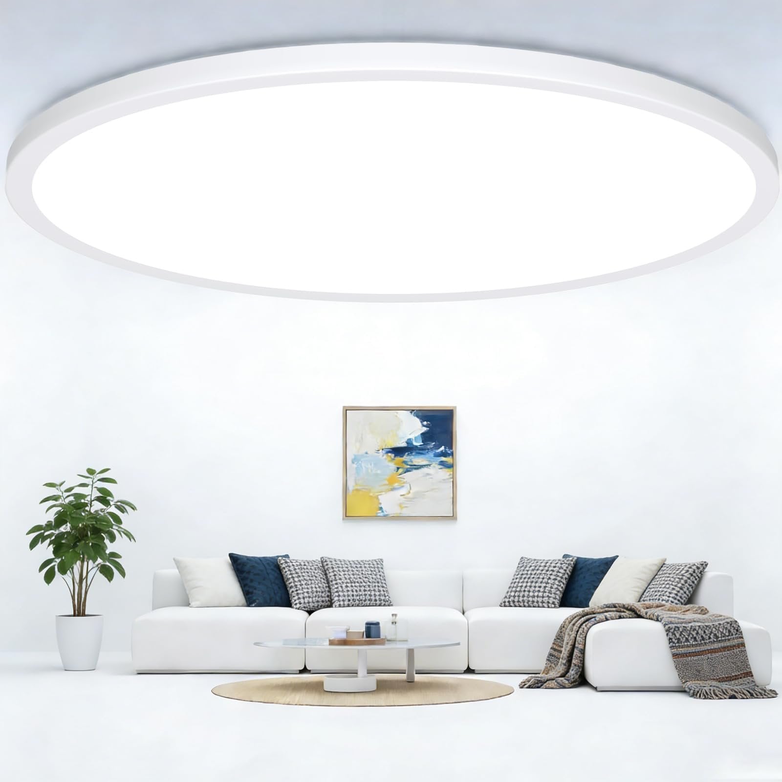 20" Large LED Flush Mount Ceiling Lights (1-Pack) – New