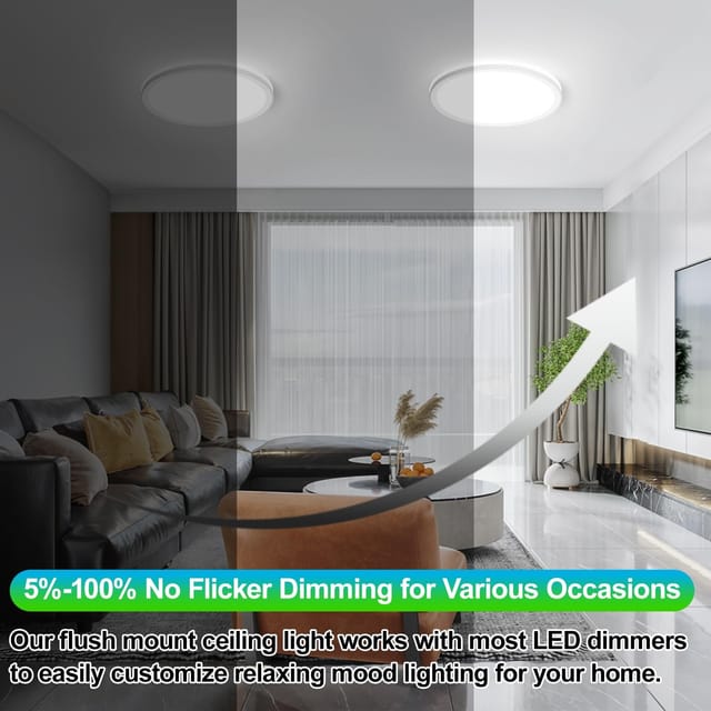 20" Large LED Flush Mount Ceiling Lights (1-Pack) – New – photo 4