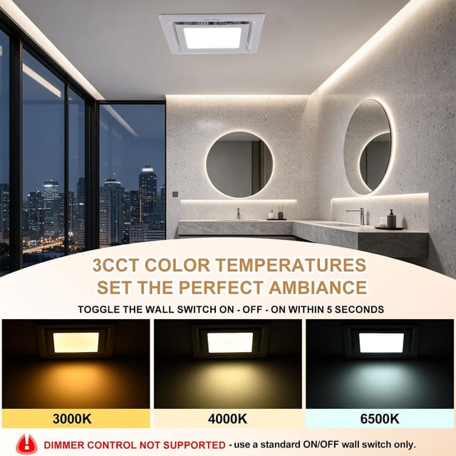 12" Bathroom Exhaust Fan with Light – New – photo 3