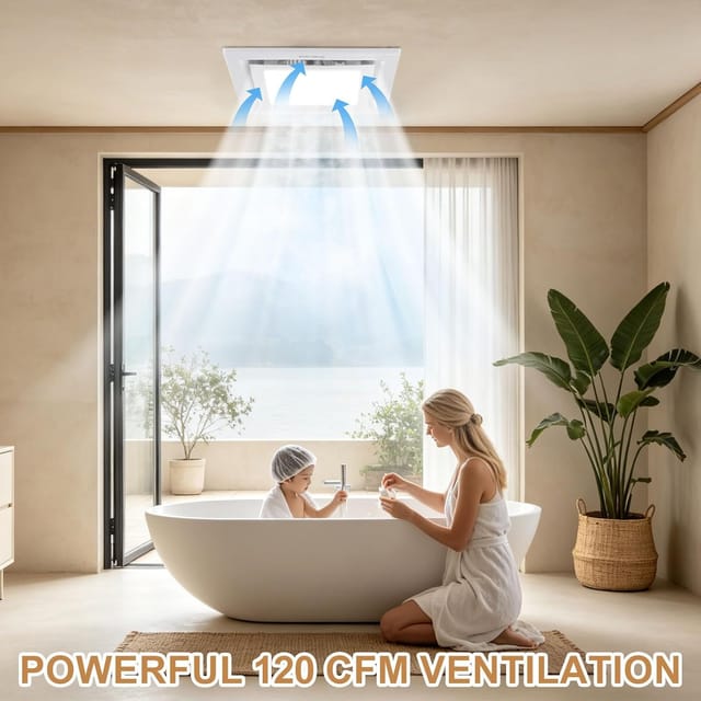 12" Bathroom Exhaust Fan with Light – New – photo 5