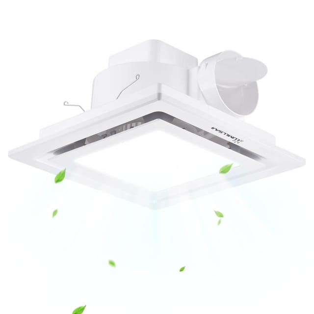 12" Bathroom Exhaust Fan with Light – New