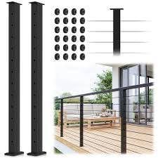 42" Gyykzz 4Pack One-Stop Side Mount Cable Railing Post Kits – New