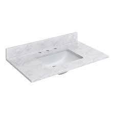 37" vanity top marble or quartz