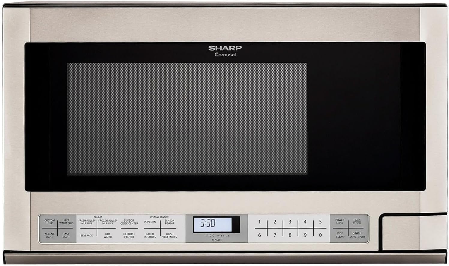 Sharp R1214TY Over-the-Range Microwave, 1.5 cu. ft., Stainless Steel