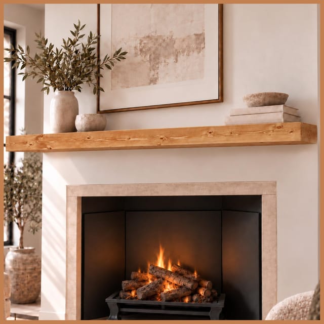 Fireplace Mantle 72 x 8 x 3 – New