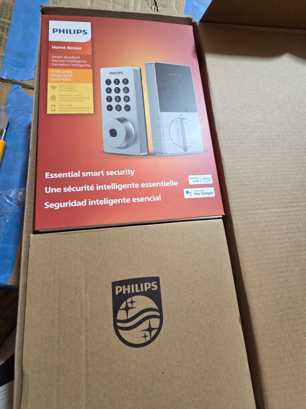 Philips WiFi Fingerprint Keypad Smart Door Lock with Handle – New