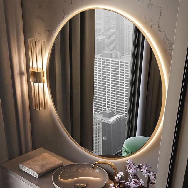 36" Round LED Bathroom Mirror – New – photo 1