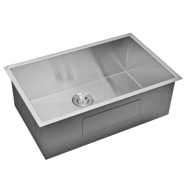 33" x 22" Stainless Steel Single Bowl 18-Gauge Kitchen Sink – New