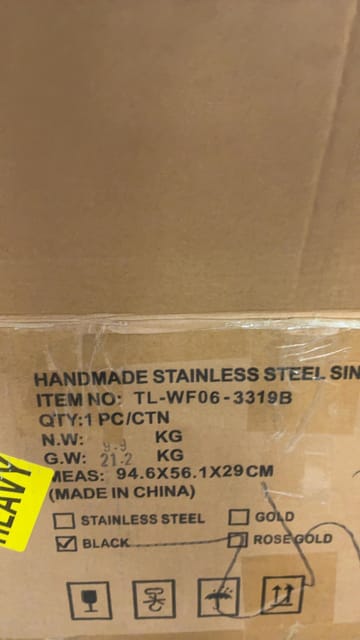 33" Talllor Black Drop in Kitchen Sink with Faucet – New – photo 3