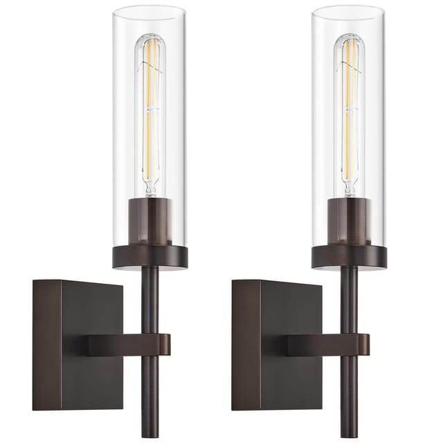 Rechargeable Wall Sconces (Pair) – Oil-Rubbed Bronze – Open Box