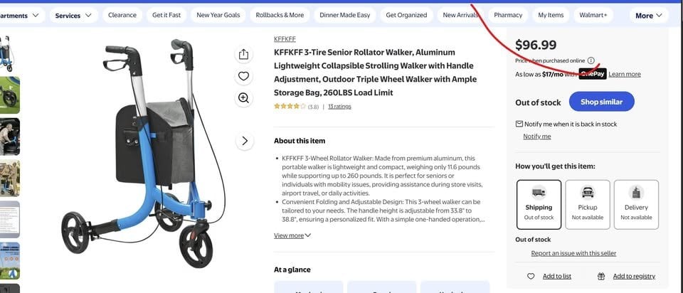 Lightweight Folding Support Cart with Storage – Brand New
