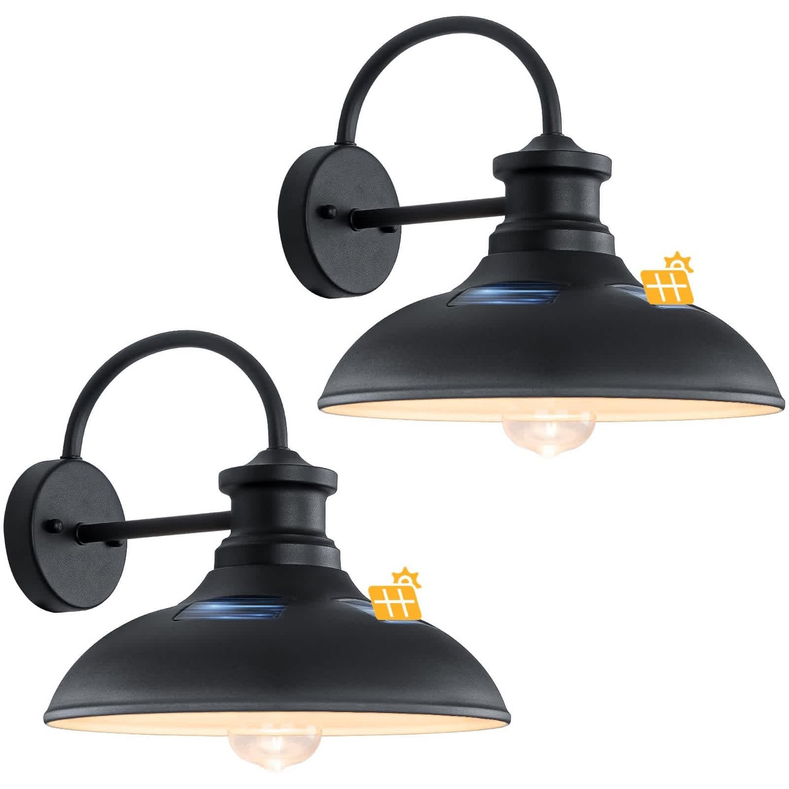 12" Solar Barn Lights Outdoor – Open Box