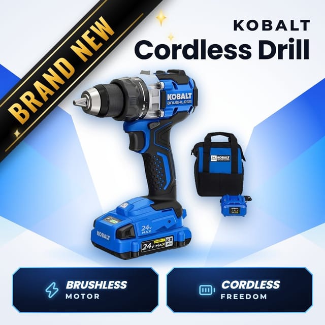 24-Volt 1/2" Keyless Brushless Cordless Drill 1-Batteries – Like New