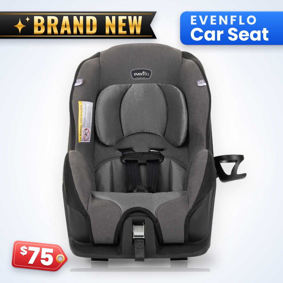 Evenflo Tribute LX Convertible Car Seat Rear-Facing & Forward- Facing Modes, Compact Convenience
