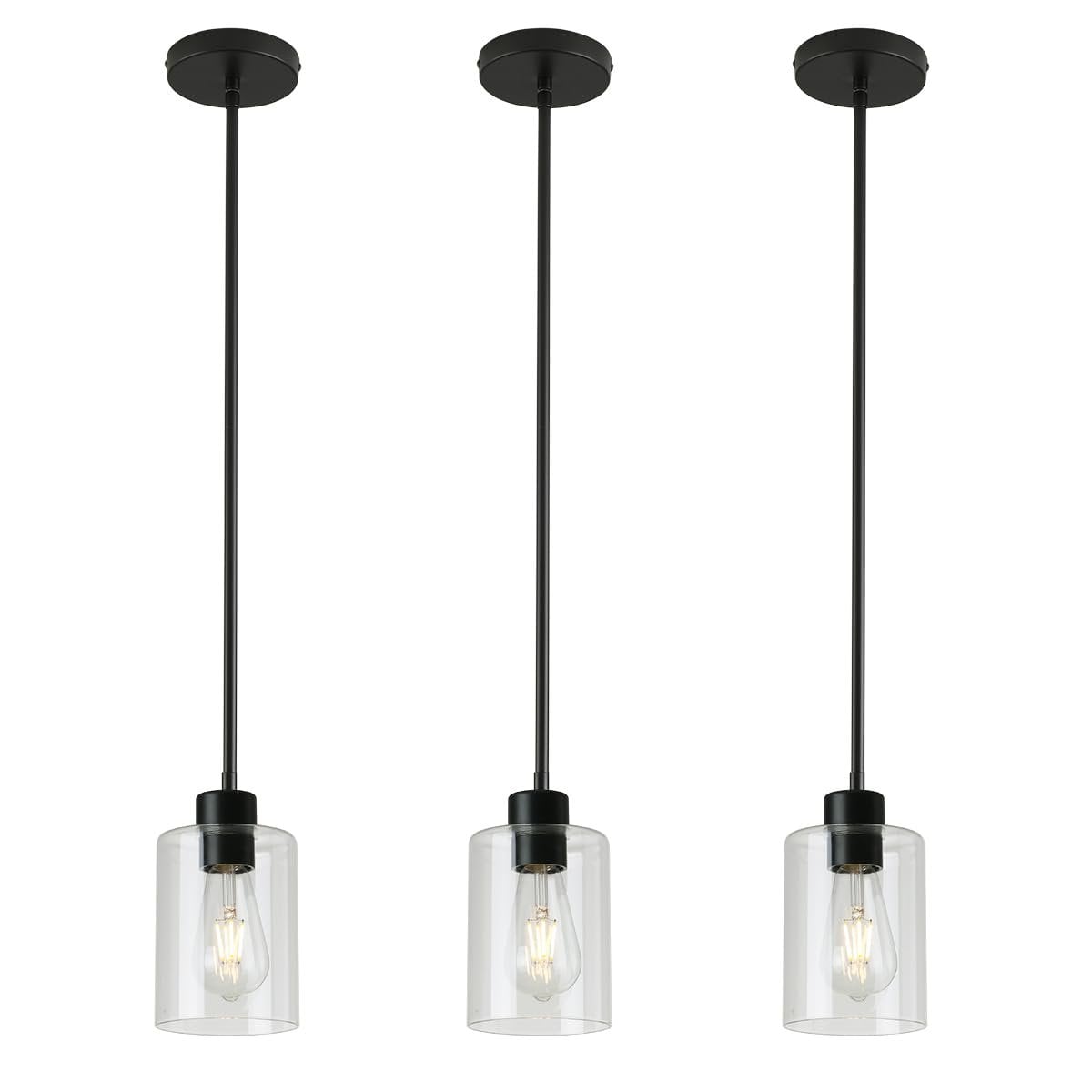 3 Pack Black Pendant Lights Kitchen Island – New