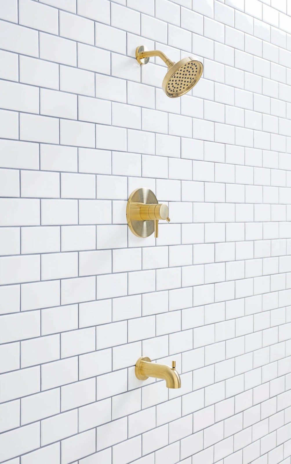 allen + roth Harlow Brushed Gold Tub and Shower Faucet