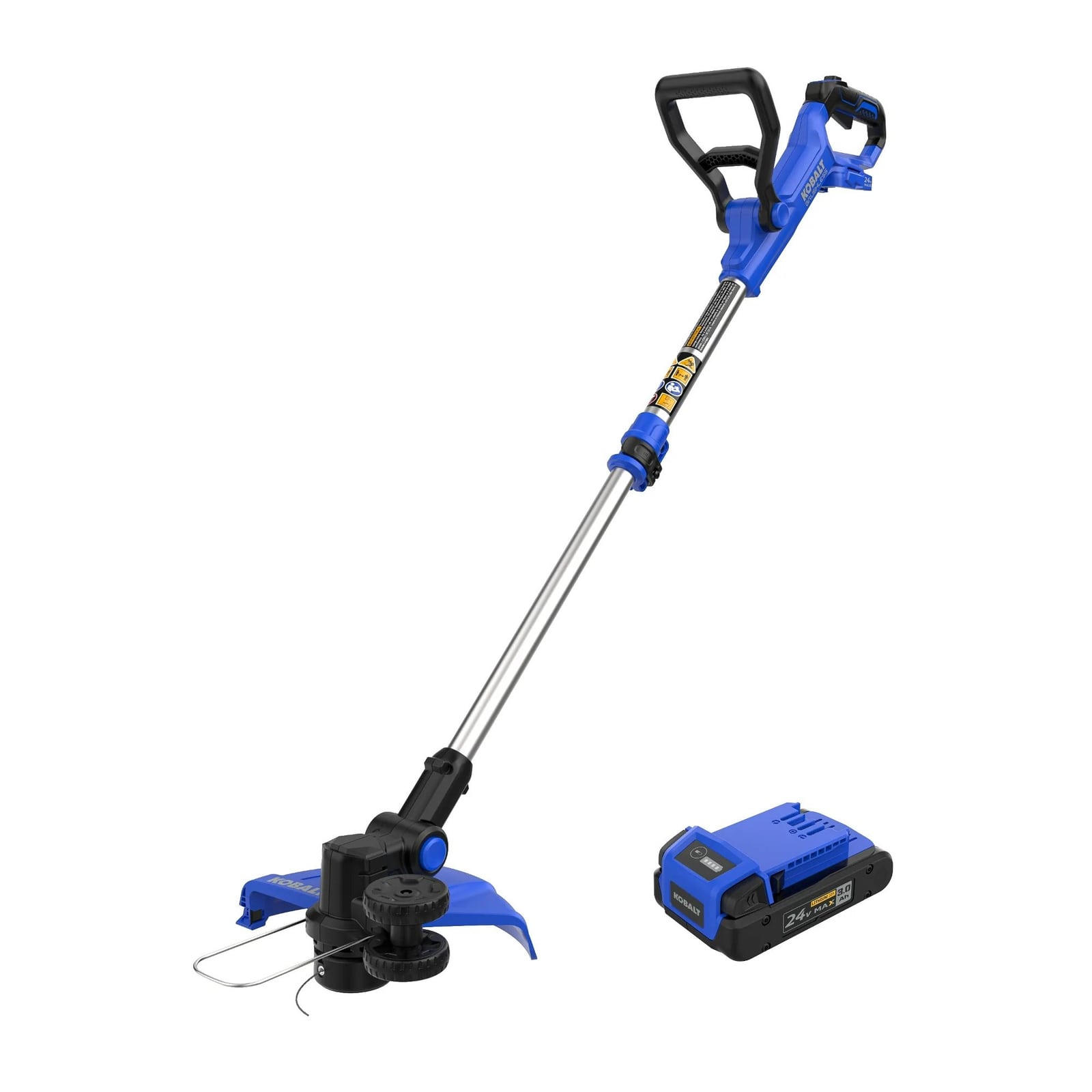 24-volt 12-in Telescopic Shaft Battery String Trimmer Edger Conversion Capable 3 Ah (Battery