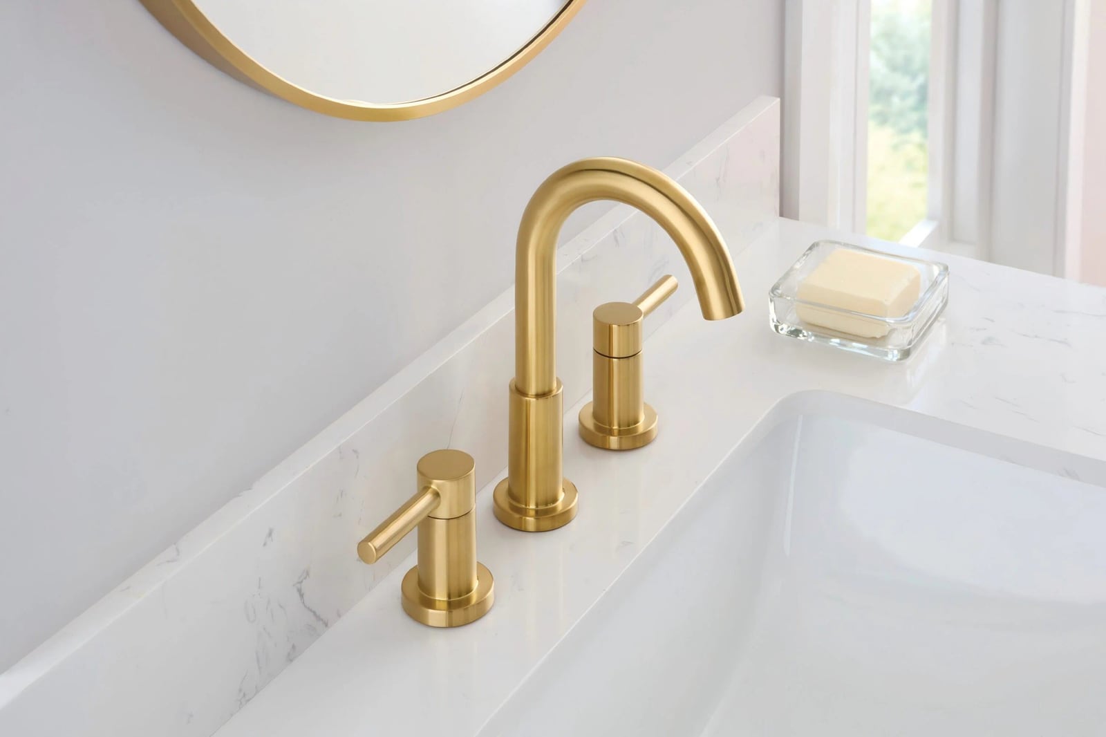 Allen + Roth Harlow SimpleFit Widespread Bathroom Faucet – Like New