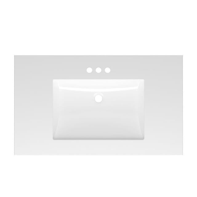 Source 37" x 22" White Cultured Marble Top Vanity – New