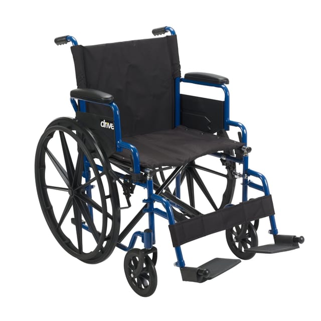 18" Drive Medical Blue Streak Lightweight Transport Chair – New – photo 10