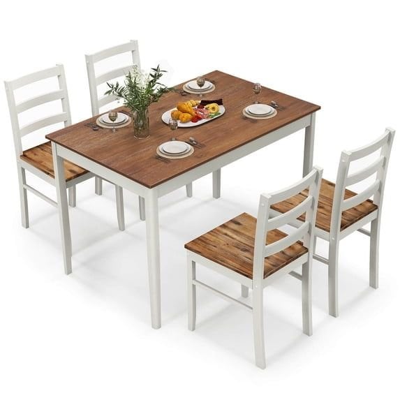 5-Piece Dining Set with Four Chairs – New