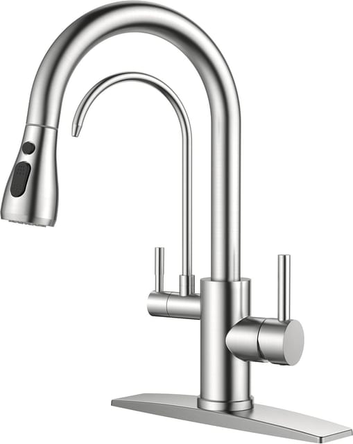 Kitchen Faucet with Separate Filtered-Water Outlet – New