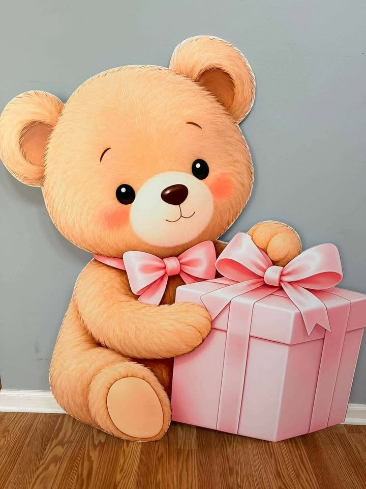 Giant Teddy Bear Birthday Decorations Set for Baby Shower